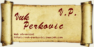 Vuk Perković vizit kartica